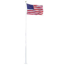 This flag came just as described in its proper time. Annin Flagmakers 20 Ft White Fiberglass Flagpole With 4 Ft X 6 Ft U S Flag 3952 The Home Depot