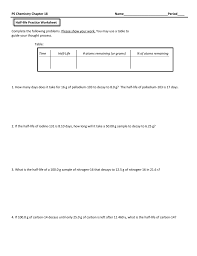 Bellow are showing the best book associates with half life calculations worksheet answers! Half Life Practice