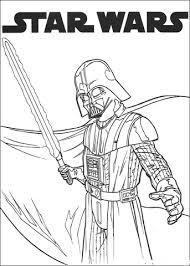 Disegno Di Darth Vader Con La Spada Laser Da Colorare Disegni Da Colorare E Stampare Gratis