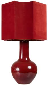 Table lamp with a handmade design in brightly colored porcelain and floral decorations with a light. Casa Padrino Luxury Porcelain Table Lamp Red 50 X 50 X H 92 Cm Handmade Table Light With Lampshade
