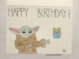Happy birthday baby birthday songs star wars birthday mom birthday gift birthday memes boy birthday parties birthday. Baby Yoda Birthday Card For My Dad Babyyoda