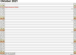 Sie können sie für jeden zweck verwenden und auf ihrer website platzieren. Kalender Oktober 2021 Als Pdf Vorlagen