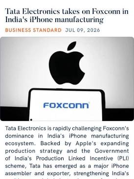 Apple expands manufacturing footprint in India, AI generated