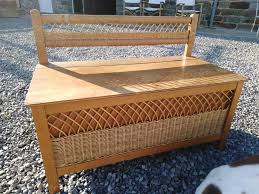 Banc Coffre Vintage Bois Et Rotin 42e Depot Vente Brocante La P Tite Broc Facebook
