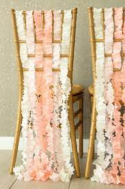 You Have To See This Chic Diy Ruffled Crepe Paper Garland Paper Wedding Decorations Crepe Paper Decorations Wedding Chair Decorations