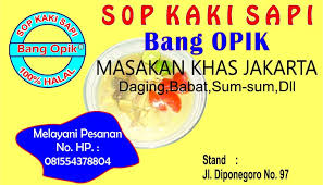 Yang membuat soto lamongan berbeda dengan soto dari daerah lain adalah dari bumbu koya nya. Sop Kaki Sapi Bang Opik Home Facebook
