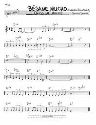 Besame Mucho Lead Sheet Jazz Sheet Music Easy Piano Sheet Music Lead Sheet