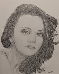 christinaricci will be at #planetcomicon this year. This is a #pencil  #portrait I made of her leading up to the convention in two weeks. I enjoy  how every pencil stroke in an