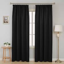 Wohnzimmer gardinen jetzt bei westwingnow entdecken. Deconovo Vorhang Blickdicht Thermogardine Krauselband Gardinen Wohnzimmer 175x140 Cm Dunkelblau 2er Set