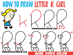 Huge Guide To Drawing Cartoon Characters From Lowercase Letter K Easy Tutorials For Kids How To Draw Step By Step Drawing Tutorials Drawing Cartoon Characters Lettering Cartoon Drawings
