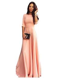 إشتري فستان نسائي طويل بقصة واسعة بتصميم ناعم انيق فساتين نسائية في Jollychic الدفع عند الاستل Dresses Half Sleeve Dresses Evening Dresses With Sleeves