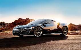 Download Wallpapers Acura Nsx 2017 Cars Desert Sunset Black Nsx Japanese Cars Acura Besthqwallpapers Com Acura Nsx Autos Superdeportivos