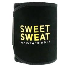 sports research sweet sweat waist trimmer medium black