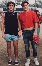 Ethan And Grayson Dolan Male Crop Top Twins Fashion Twins Coachella Mens Fashion