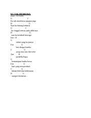Kumpulan Chord Lagu Chord Hati Sebagai Hamba