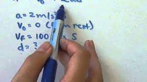 Kinematics Vf 2 Vi 2 2ad Youtube