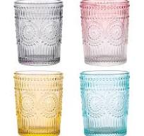 Amazon.com | Amzcku Colored Drinking Glasses Set of 4 ...