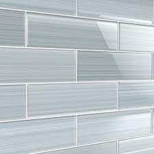 Shop through a wide selection of glass backsplash tiles at amazon.com. Bodesi Heron Gray 4 In X 12 In Glass Tile For Kitchen Backsplash And Showers 10 Sq Ft Per Box Hpt Hr 4x12 The Home Depot