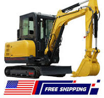 FREE SHIP 3.5Ton Mini Excavator 7700lb Tracked Crawler Digger Kubota Diesel 25HP