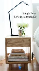 The Ada Side Table Is A Minimalist Nightstand Crafted Entirely From Solid Wood With A Hand Rubbed Natural Oil Minimalist Nightstand Side Tables Bedroom Decor