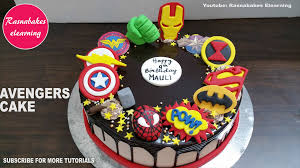 Chocolate Birthday Cake For Baby Boy 1 Year With Name Simple Chocolate Cake Decoration In 2020 Avengers Birthday Cakes Easy Kids Birthday Cakes Avenger Cake