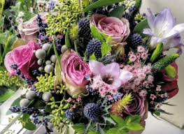 Brides purple & ivory rose wedding bouquet with lavender. Purple Wedding Dress Archives Views From My Garden Bench
