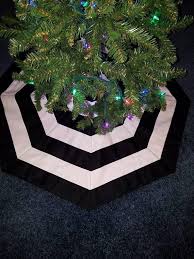 Black And White Christmas Tree Skirt Black And White Stripe Quilted Tree Skirt 25 Wide For Small Trees Striped Quilt Handmade Christmas Tree Christmas Tree Skirt