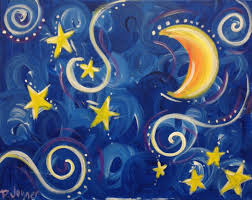 Pin By M J B On Cuadros Star Painting Night Painting Painting