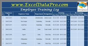 Download Employee Training Log Excel Template Exceldatapro Employee Training Excel Templates Train