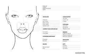 Photo Art Print Face Chart Makeup Artist Blank Europosters