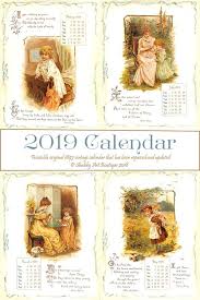 Printable 2019 Vintage Calendar From Shabby Art Boutique Vintage Calendar Vintage Printables