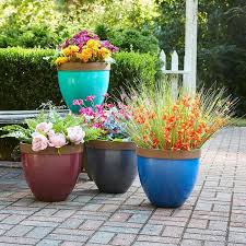 Pin By Boycheek On Flowers Potted In 2020 Resin Planters Large Flower Pots Easy Plants To Grow