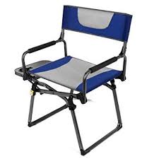 Portal Compact Folding Directors Chair With Quick Locking System Cup Holder Side Table Blue Review Directors Chair Chair Cup Holder