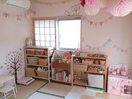 子供部屋かわいくデコ と 100均deガーランドの作り方 可愛い子供部屋 リビング ベビースペース 子供部屋