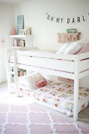 Metal bunk bed white wooden slats size cm 80x190 (80x203x150 overall). 16 Beautiful Girl S Room Decorating Ideas Shared Girls Bedroom Shared Girls Room Shared Bedroom