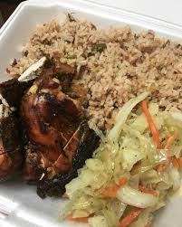 Cook And Curry On Instagram Jerk Chicken Rice And Peas Braised Cabbage 10 Free Delivery Ever Braised Cabbage Jerk Chicken And Rice Chicken Rice And Peas