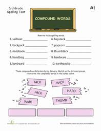 3rd grade spelling words (list #3 of 36). 3rd Grade Spelling Test Compound Words Worksheet Education Com