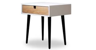 40 x 34 x 61 cm (15.7 x 13.4 x 24) • materials: Scandinavian Mid Century Modern Retro Style With 1 Or 2 Drawers And Legs Made Of Oak Wood White Nightstand Bedside Table Home Living Bedroom Furniture