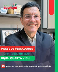 ✨ Convidamos vocês para a posse do Professor Edward como vereador de  Goiânia! Este momento representa um novo capítulo em nossa história  política e celebra a dedicação do Professor Edward e de