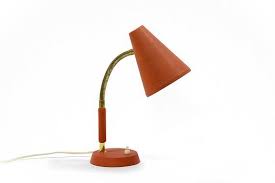 Reserved Vintage 1950s Gooseneck Table Lamp With Matte Red Etsy Table Lamp Lamp Red Lacquer