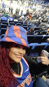 At the game tonight. Let's Go Knicks babyyyyyyy 🧡💙