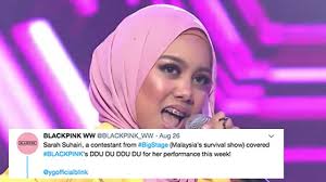 Здесь вы можете скачать sarah suhairi nyawa raga big stage final. Blackpink Dan Orang Korea Tertarik Tengok Sarah Suhairi Nyanyi Ddu Ddu Ddu Era