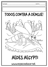 desenho para colorir mosquito da dengue