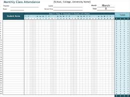 attendance list online list templates