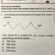 Apakah gelombang bunyi merupakan gelombang longitudinal? Gelombang Merambat Pada Tali Dengan Data Seperti Gambar Jika Jarak K L Sejauh 80 Cm Cepat Rambat Brainly Co Id