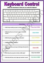 Keyboard Control From Computer Ict Lesson Plans On Teachersnotebook Com 1 Page Use This Printout To Determine If Students Kno Edu Technology Compu