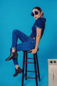 Captured By Dorothy Megan All Blue Outfit Of The Day Blue Photoshoot Blue Sunglas Studio Photography Fashion Fashion Model Photography Fashion Model Poses
