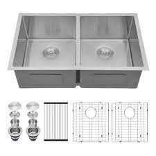 If you are remodeling your modern kitchen and bath floating cabinets and sinks are solid design options to consider.… Up To 70 Off Sarlai 33 Inch Kitchen Sink Matte Black Double Bowl Divide 16 Gauge Undermount 50 50 Stainless Steel Cheap Online Www Heapbharat In