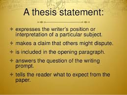 Your thesis statement simply captures your position on the main idea, which will then be supported in the later parts of the given paper. Introduction To Thesis Statements High School