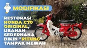 Modifikasi motor jadul honda 70. Restorasi Honda C70 Pertahankan Keaslian Super Cub Lawas